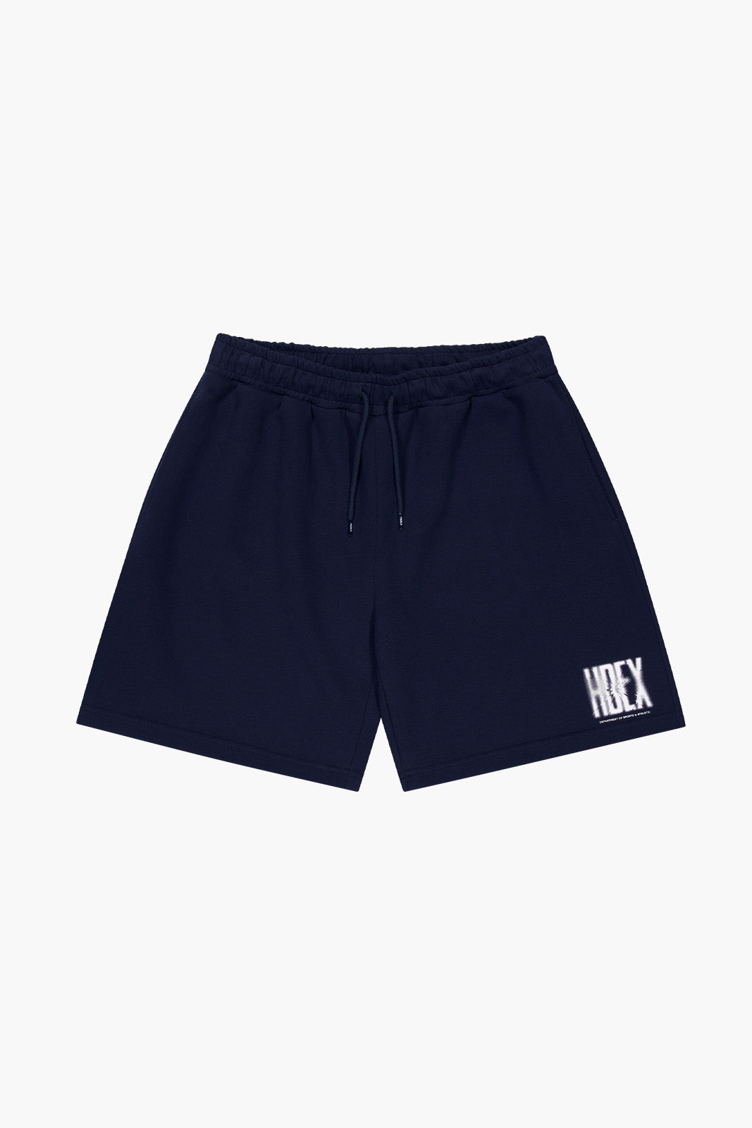 HDEX Celana Korea Olahraga Crack Printed Sweat Shorts Navy Pria Fitness