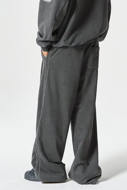 HDEX Celana Korea Olahraga Pigment Wide Sweat Pants Charcoal Pria Fitness