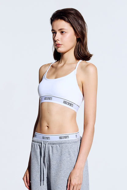 HDEX Pakaian Dalam Korea Olahraga Banding Stretch Bra Top White