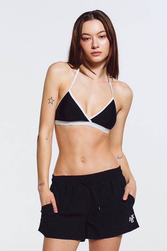 HDEX Contrast Triangle Bikini Set Black