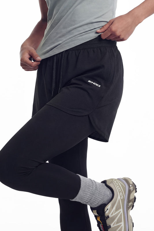 HDEX Celana Korea Olahraga Assist Motion Mesh Shorts W Black Wanita Fitness