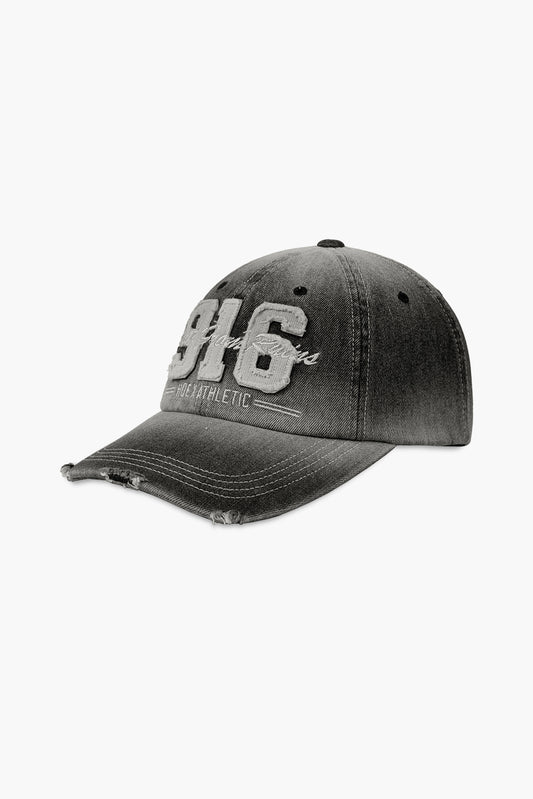 HDEX Topi Korea Olahraga 916 Denim Washed Ball Cap Black Pria Wanita Fitness