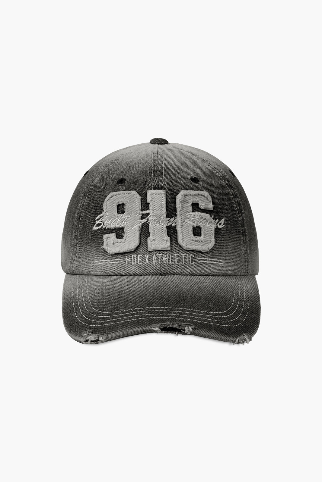 HDEX Topi Korea Olahraga 916 Denim Washed Ball Cap Black Pria Wanita Fitness