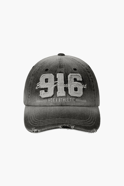 HDEX Topi Korea Olahraga 916 Denim Washed Ball Cap Black Pria Wanita Fitness