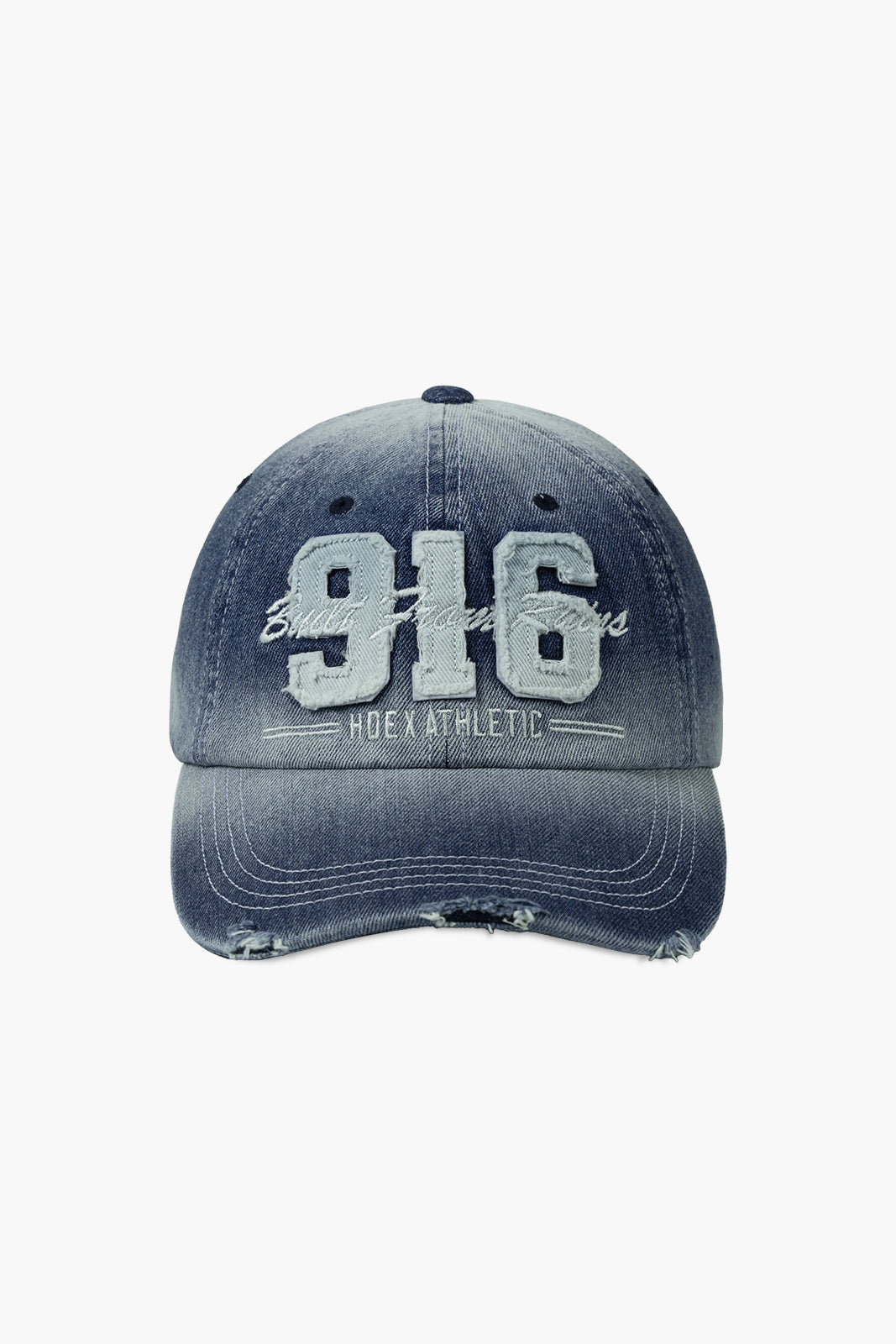 HDEX Topi Korea Olahraga 916 Denim Washed Ball Cap Blue Pria Wanita Fitness