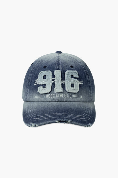 HDEX Topi Korea Olahraga 916 Denim Washed Ball Cap Blue Pria Wanita Fitness