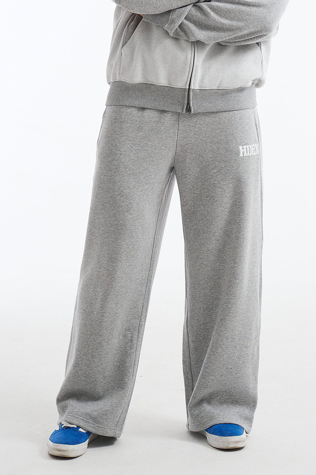 HDEX Celana Korea Olahraga Core Reverse Sweat Pants Melange Gray Pria Fitness
