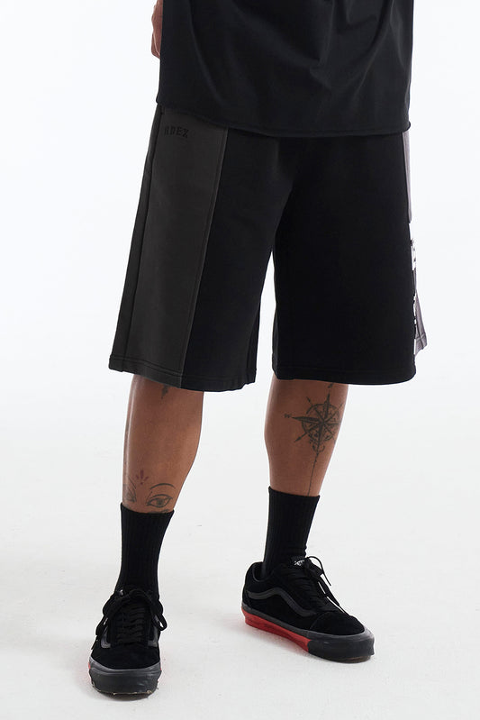 HDEX Celana Korea Olahraga Lift Damage Block Sweat Shorts Black Pria Fitness