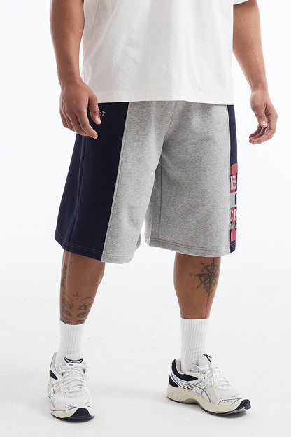 HDEX Celana Korea Olahraga Lift Damage Block Sweat Shorts Melange Gray Pria Fitness