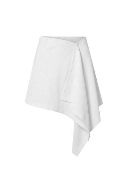 HDEX Rok Korea Olahraga Essential Drape Wrap Skirt White Wanita Fitness