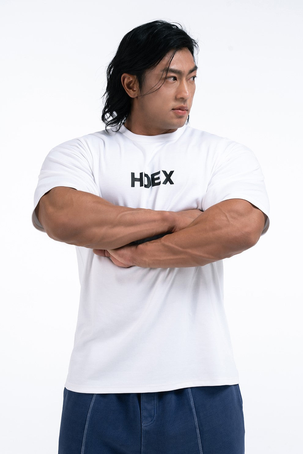 HDEX Main Logo Over Fit Sleeve T-Shirt White