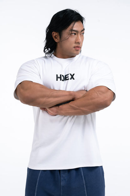 HDEX Main Logo Over Fit Sleeve T-Shirt White