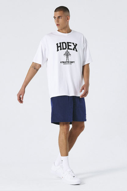 HDEX Metal Nylon Label Track Shorts Navy