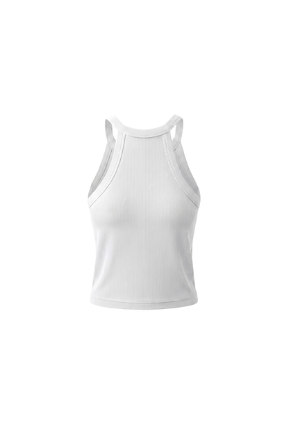HDEX Baju Korea Olahraga Soft Skin Halterneck Bra Top White Wanita Fiitness