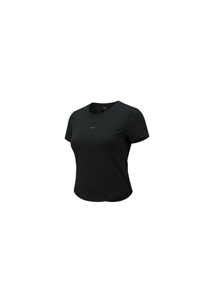 HDEX Baju Korea Olahraga Women`s Velo Light Short Sleeve Black Wanita Fitness