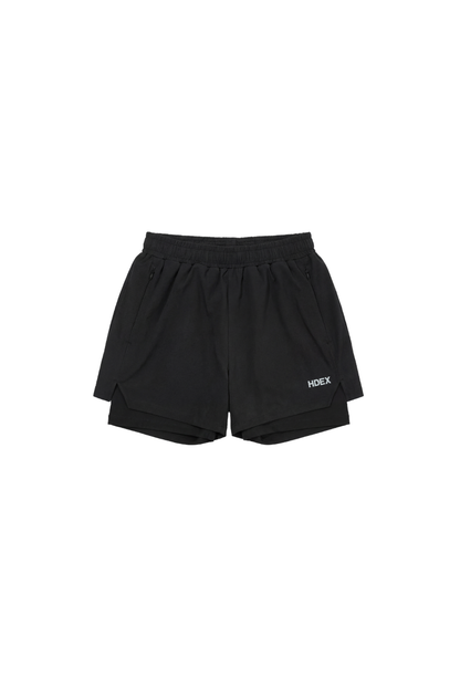 HDEX Celana Korea Olahraga Women`s 2in1 Velo Light Shorts Black Wanita Fitness
