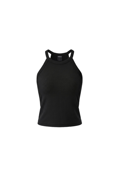 HDEX Baju Korea Olahraga Soft Skin Halterneck Bra Top Black Wanita Fitness