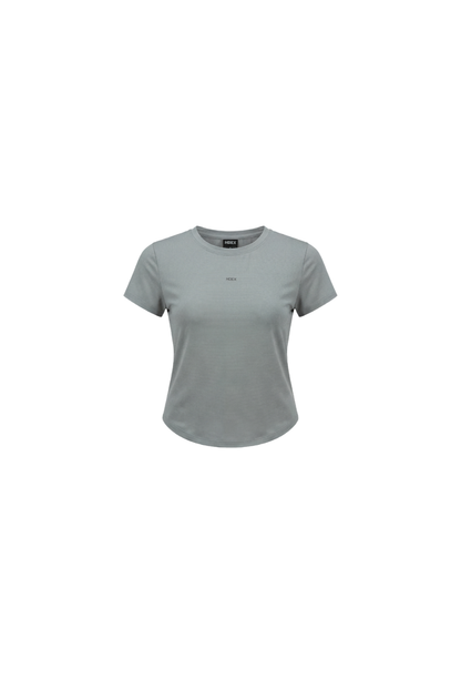 HDEX Baju Korea Olahraga Women`s Velo Light Short Sleeve Fog Gray Wanita Fitness