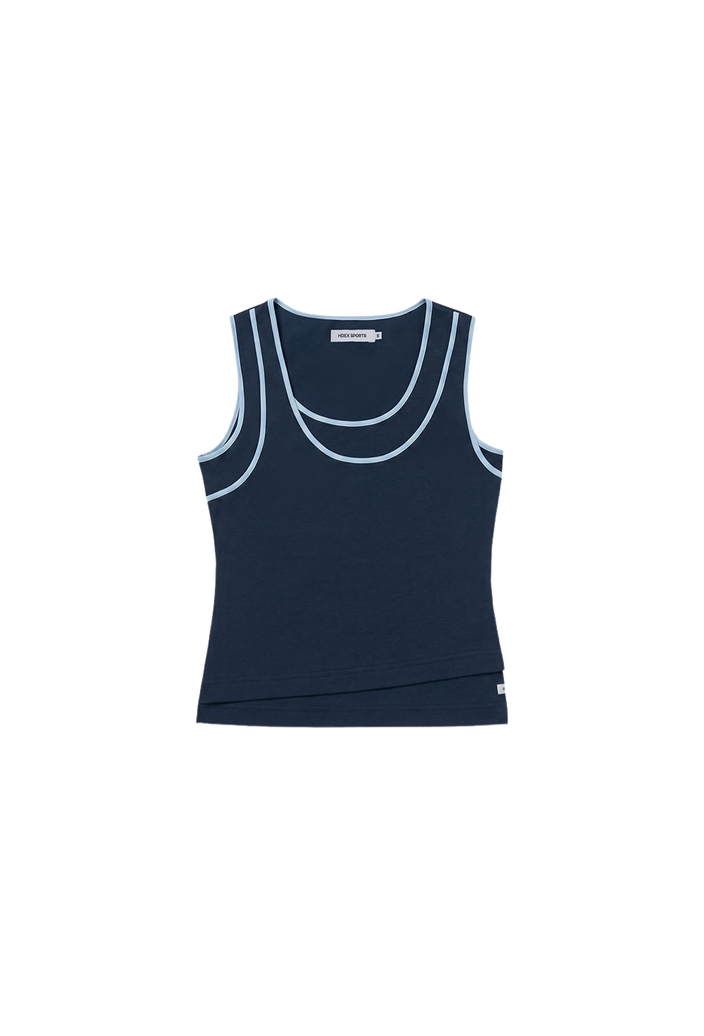 HDEX Baju Korea Olahraga Essential Double Layer Sleeveless W Navy Wanita Fitness