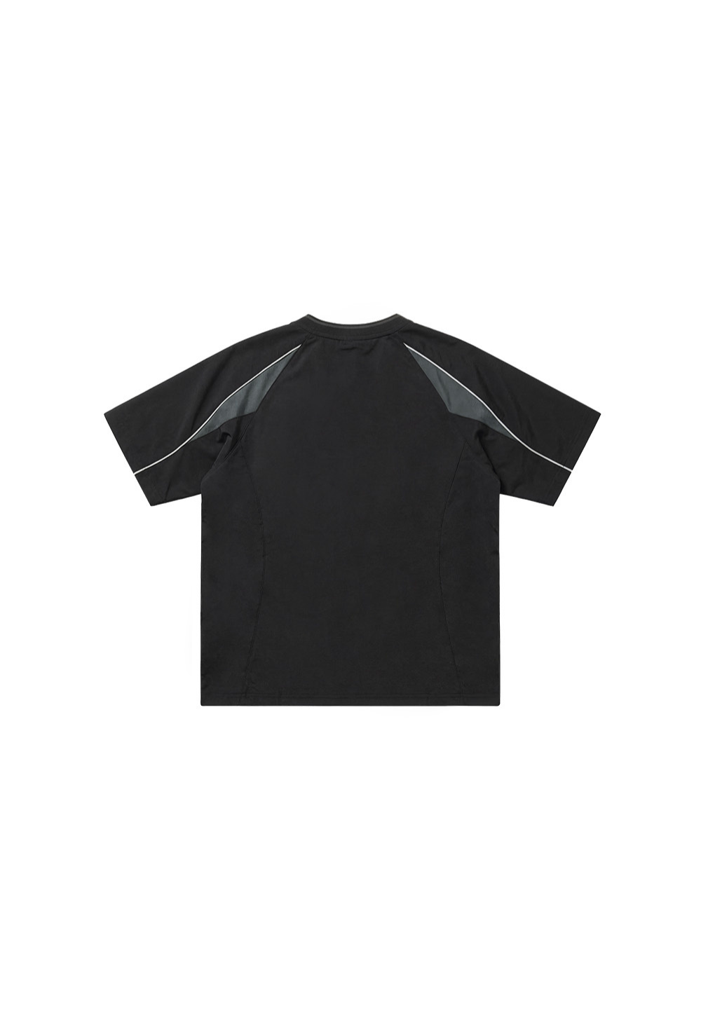 HDEX Baju Korea Olahraga Reverse Double Layer Half Jersey Short Sleeve Black Pria Fitness