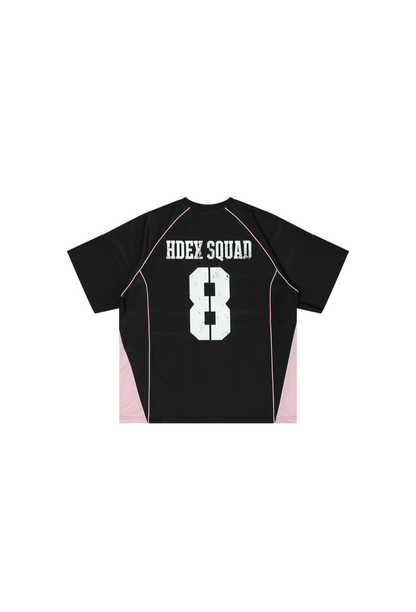 HDEX Baju Korea Olahraga Squad Number 8 Jersey Short Sleeve W Black Wanita Fitness