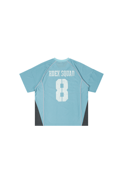 HDEX Baju Korea Olahraga Squad Number 8 Jersey Short Sleeve W Sky Blue Wanita Fitness