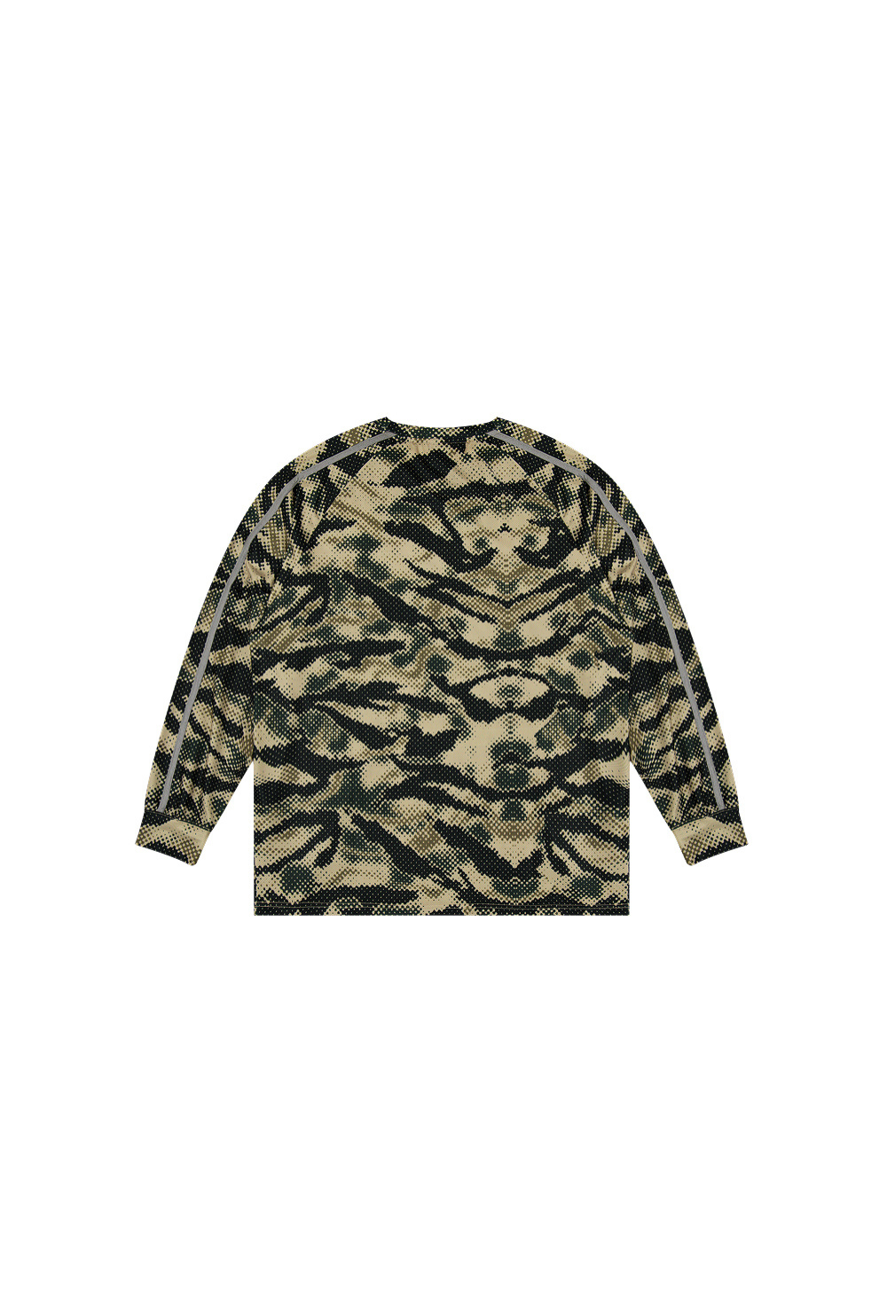 HDEX Baju Korea Olahraga Squad Camo Mesh Long Sleeve Khaki Camo Pria Fitness