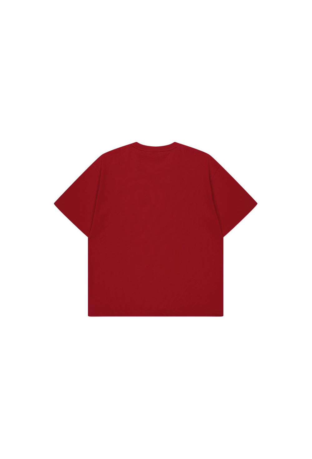 HDEX Baju Korea Olahraga Squad Short Sleeve Deep Red Pria Fitness