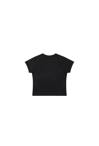 HDEX Baju Korea Olahraga Legacy Slim Fit Cap Short Sleeve Black Wanita Fitness