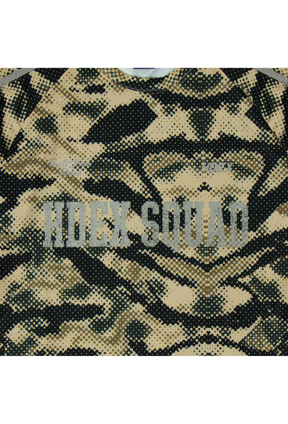 HDEX Baju Korea Olahraga Squad Camo Mesh Long Sleeve Khaki Camo Pria Fitness