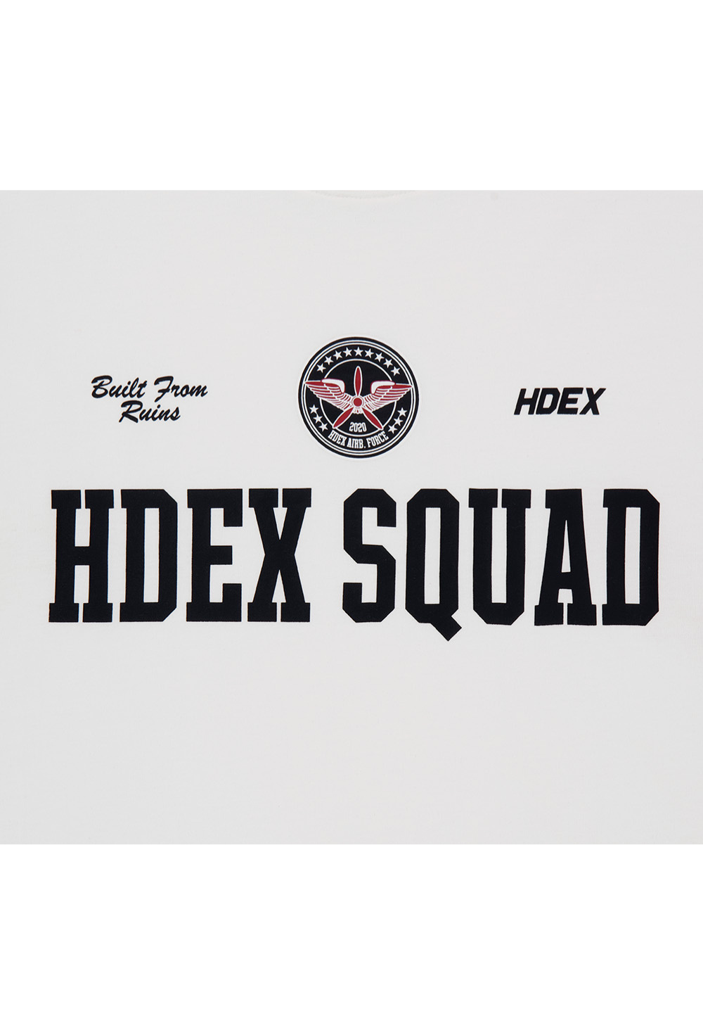 HDEX Baju Korea Olahraga Squad Short Sleeve White Pria Fitness