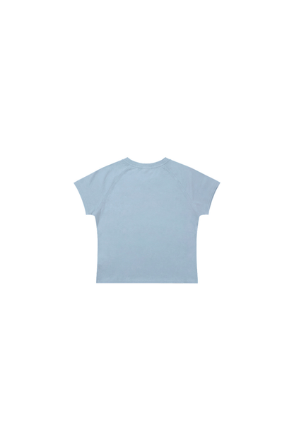 HDEX Baju Korea Olahraga Legacy Slim Fit Cap Short Sleeve Sky Blue Wanita Fitness