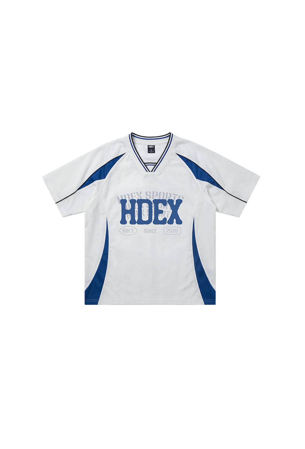 HDEX Baju Korea Olahraga Reverse Double Layer Half Jersey Short Sleeve White Pria Fitness