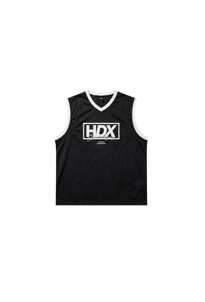 HDEX Baju Korea Olahraga Box Layer Mesh Sleeveless Black Pria Fitness