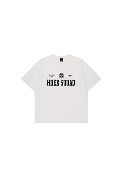 HDEX Baju Korea Olahraga Squad Short Sleeve White Pria Fitness