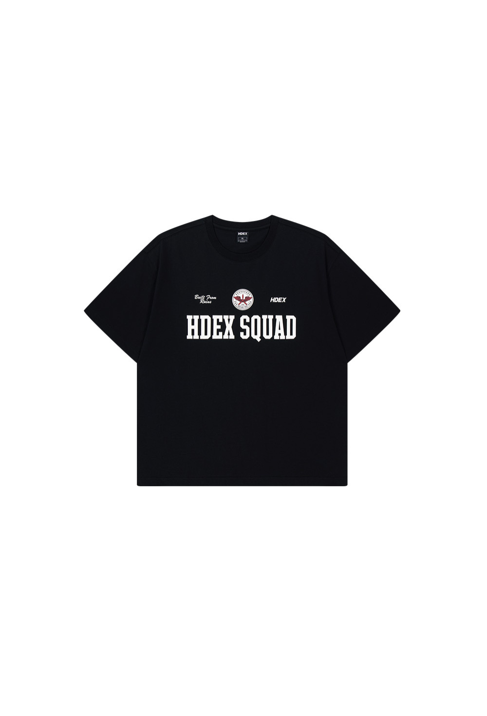 HDEX Baju Korea Olahraga Squad Short Sleeve Black Pria Fitness