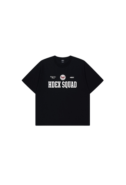HDEX Baju Korea Olahraga Squad Short Sleeve Black Pria Fitness
