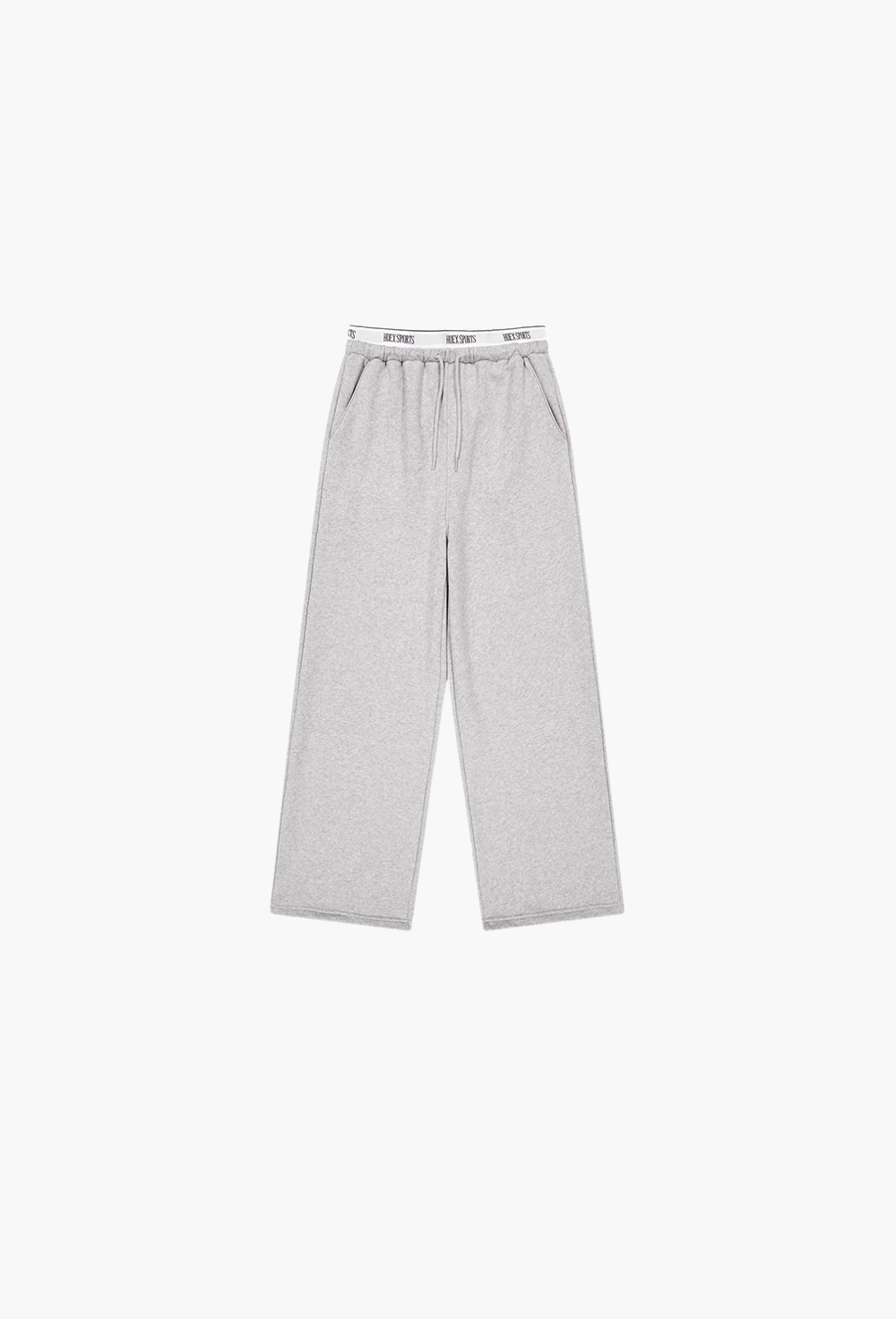 HDEX Celana Korea Olahraga Banding Retreat Double Layer Sweat Pants Melange Gray
