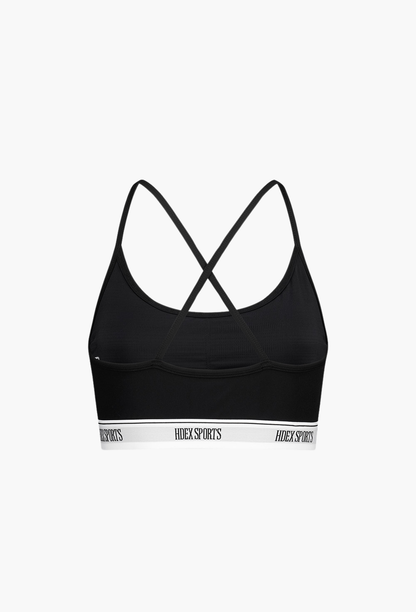HDEX Pakaian Dalam Korea Olahraa Banding Stretch Bra Top Black