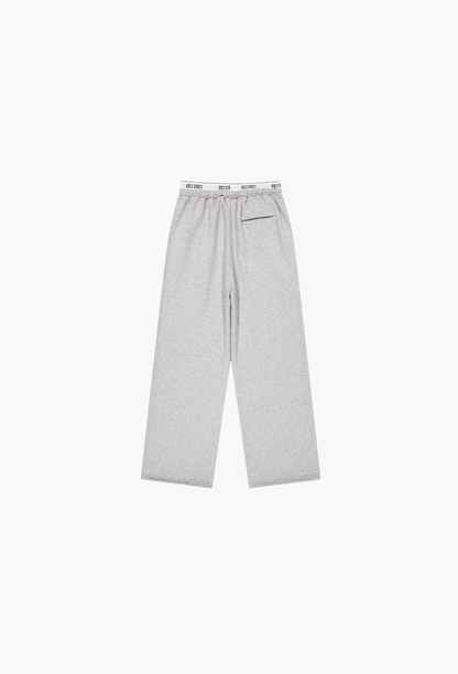 HDEX Celana Korea Olahraga Banding Retreat Double Layer Sweat Pants Melange Gray