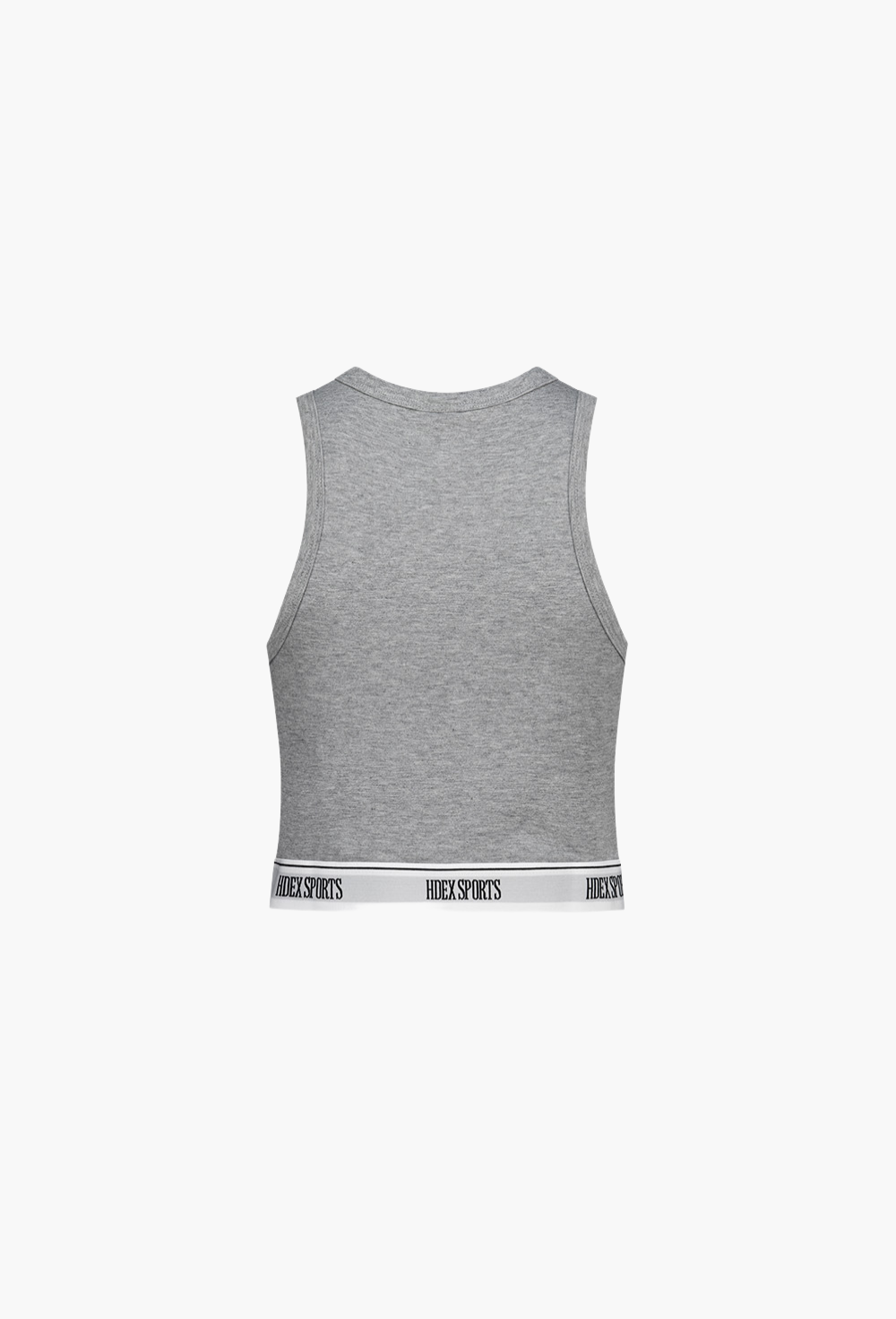 HDEX Baju Korea Olahraga Banding Retreat Modal Crop Tank Top Melange Gray