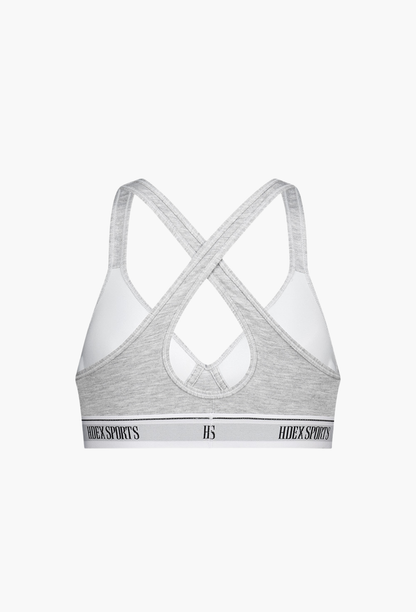 HDEX Pakaian Dalam Korea Olahraga Comfort Banding Bra Melange Gray