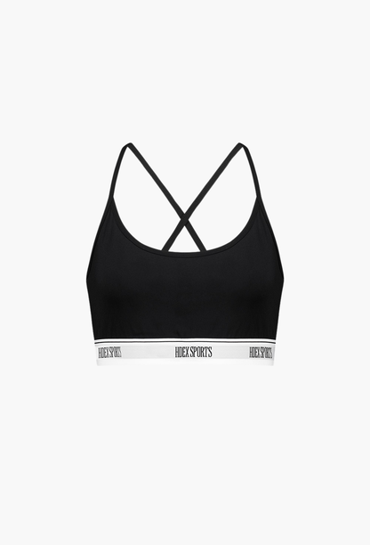 HDEX Pakaian Dalam Korea Olahraa Banding Stretch Bra Top Black