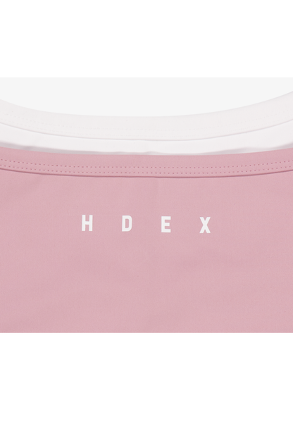 HDEX Baju Korea Olahraga Light Support Layered Bra Top Indie Pink Wanita Fitness