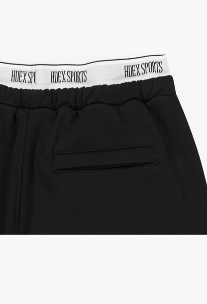 HDEX Celana Korea Olahraga Banding Retreat Double Layer Sweat Pants Black