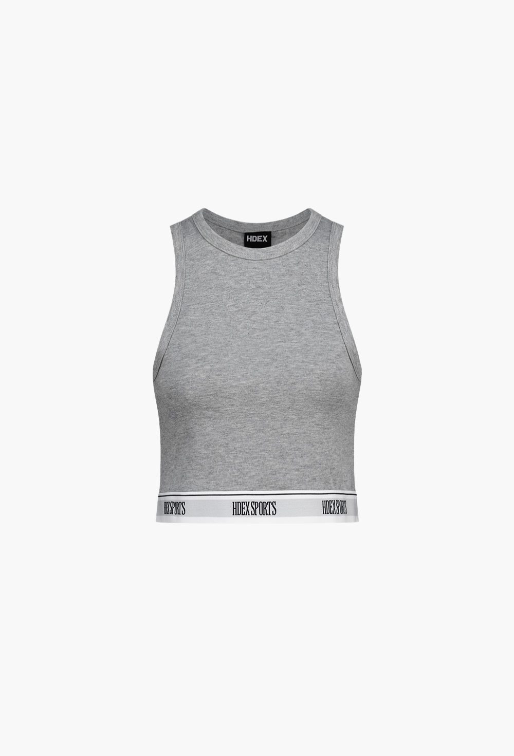 HDEX Baju Korea Olahraga Banding Retreat Modal Crop Tank Top Melange Gray