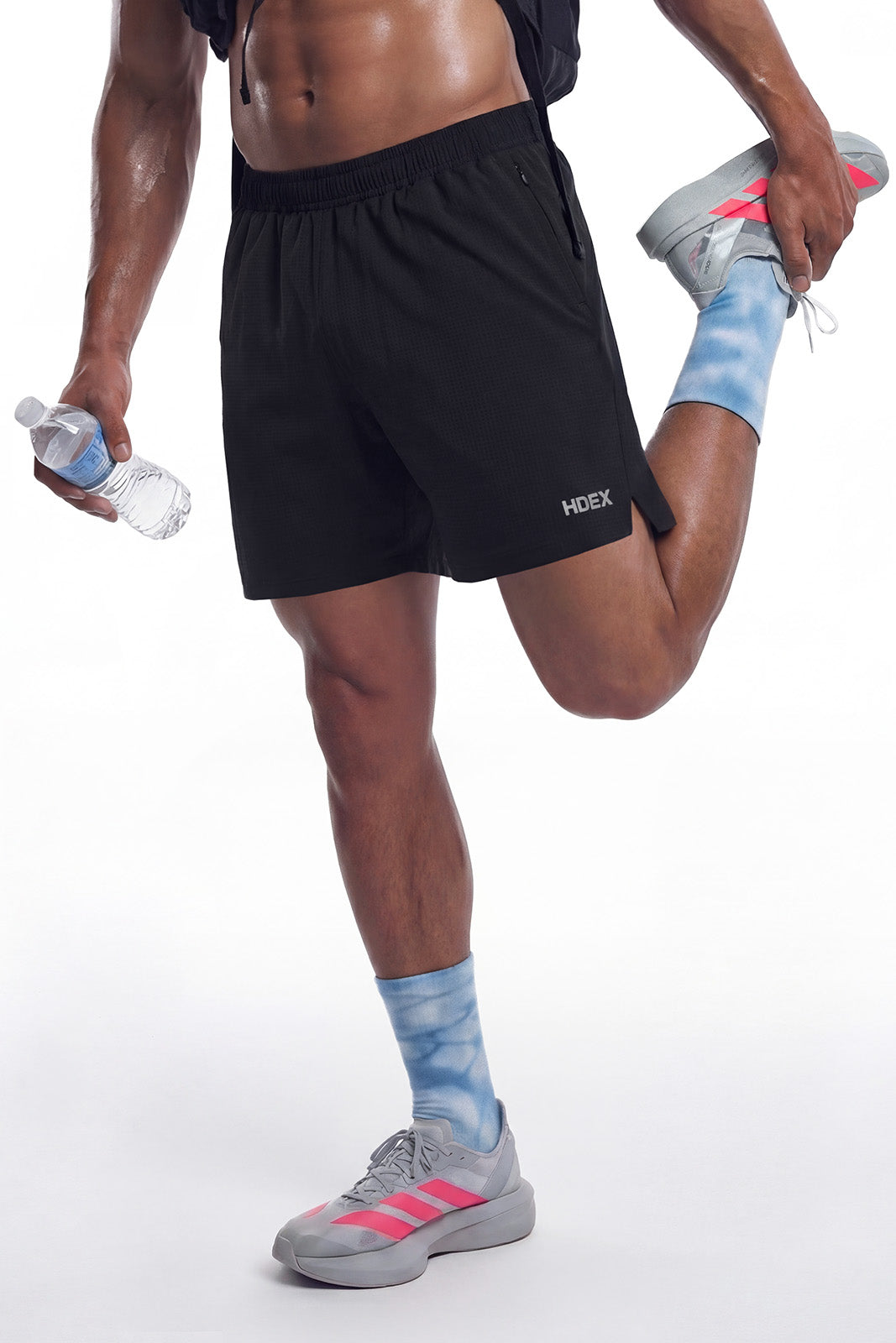HDEX Celana Korea Olahraga 2in1 Velo Light Shorts Black Pria Fitness