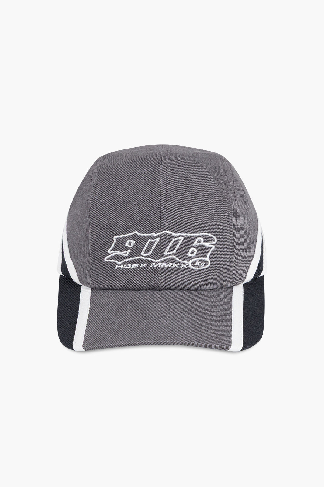 HDEX Topi Korea Olahraga 916 Side Track Washed Cap Charcoal Pria Wanita Fitness