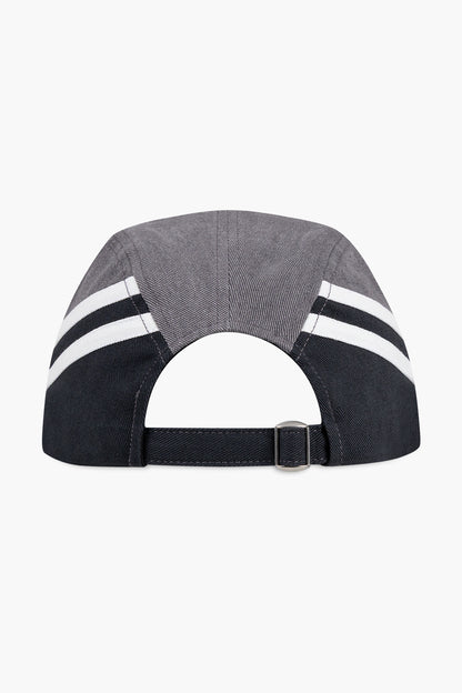 HDEX Topi Korea Olahraga 916 Side Track Washed Cap Charcoal Pria Wanita Fitness