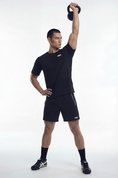 HDEX Celana Korea Olahraga Active Motion Shorts Black Pria Fitness